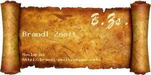 Brandl Zsolt névjegykártya